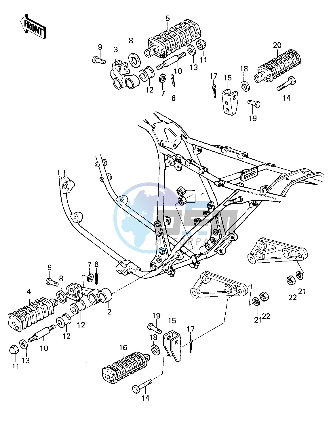 FOOTRESTS -- 80 KZY 50-E1- -