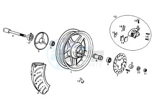 ATLANTIS LC - 50 cc drawing FRONT WHEEL