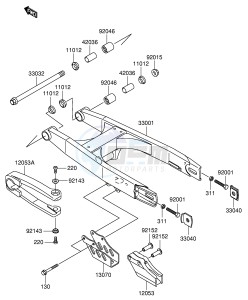 RM65 (E21) drawing SWINGARM