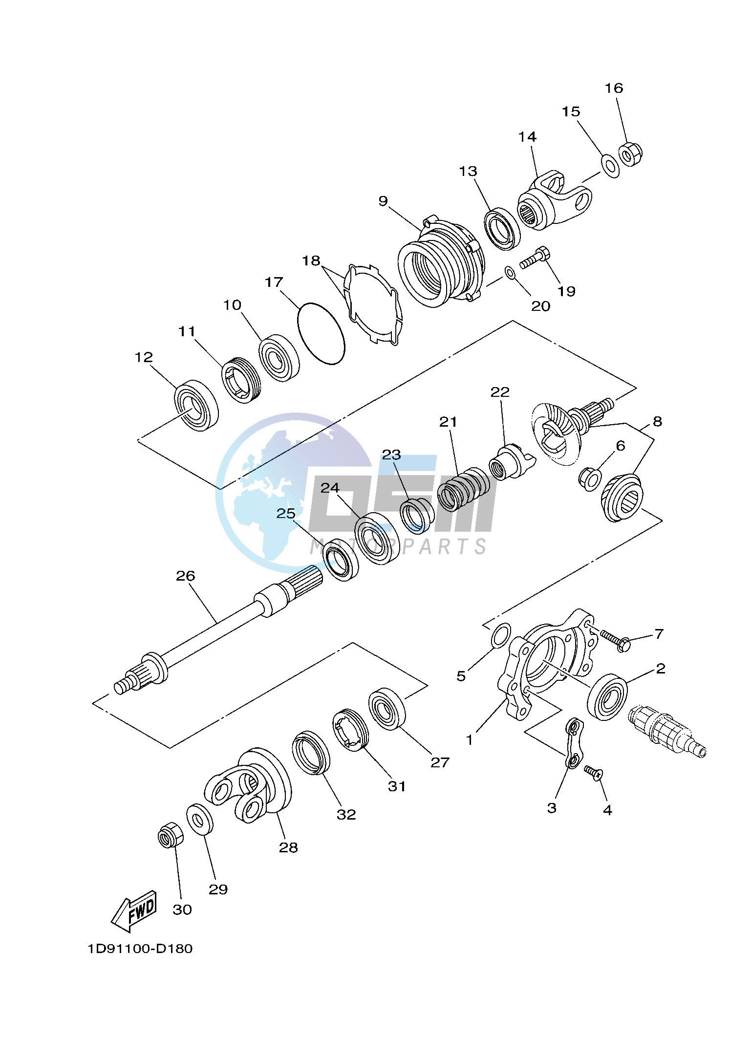 MIDDLE DRIVE GEAR