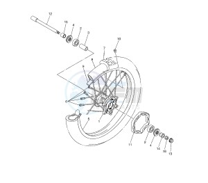 WR R 250 drawing FRONT WHEEL