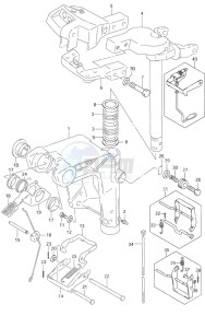 DF 9.9 drawing Swivel Bracket S/N 652501 to 65XXXX