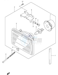 DR-Z400 (E3-E28) drawing HEADLAMP (MODEL Y K1)