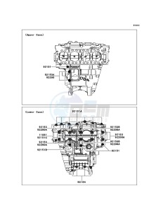 NINJA_ZX-10R_ABS ZX1000KDF FR XX (EU ME A(FRICA) drawing Crankcase Bolt Pattern