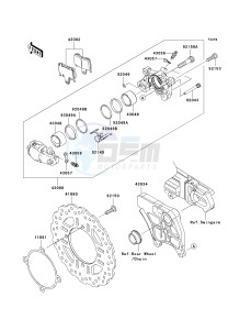 ZX 1400 A [NINJA ZX-14] (A6F-A7FA) A7FA drawing REAR BRAKE