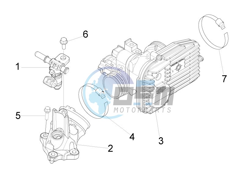 Throttle body - Injector - Union pipe