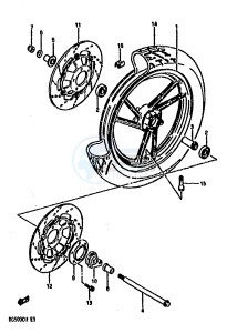 RG500 (E1) Gamma drawing FRONT WHEEL