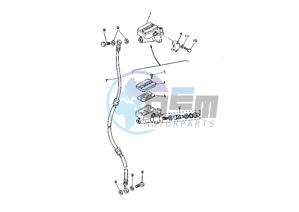 FRONT MASTER CYLINDER UP HANDLE