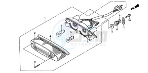 CB600F CB600F drawing TAILLIGHT (CB600F2/F22)