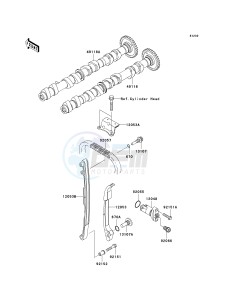 ZR 1000 B [Z1000 EUROPEAN] (B7F-B9F) 0B8F drawing CAMSHAFT-- S- -_TENSIONER