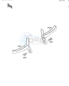 KSF 250 A [MOJAVE 250] (A1-A2) [MOJAVE 250] drawing FOOTRESTS -- KSF250-A2- -