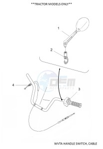 YFM700FWBD YFM70KPHK (B5K9) drawing WVTA HANDLE SWITCH, CABLE