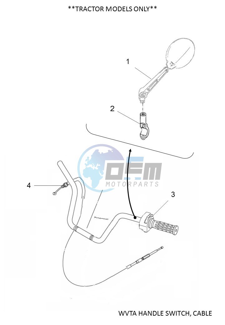 WVTA HANDLE SWITCH, CABLE