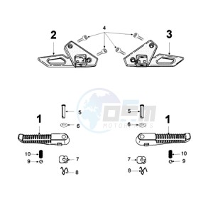 FIGHT 3 E 4T drawing FOOT SUPPORT