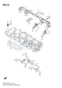 GSX-R750 (E21) drawing THROTTLE BODY HOSE JOINT