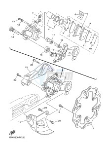 WR250F (1HCE) drawing REAR BRAKE CALIPER