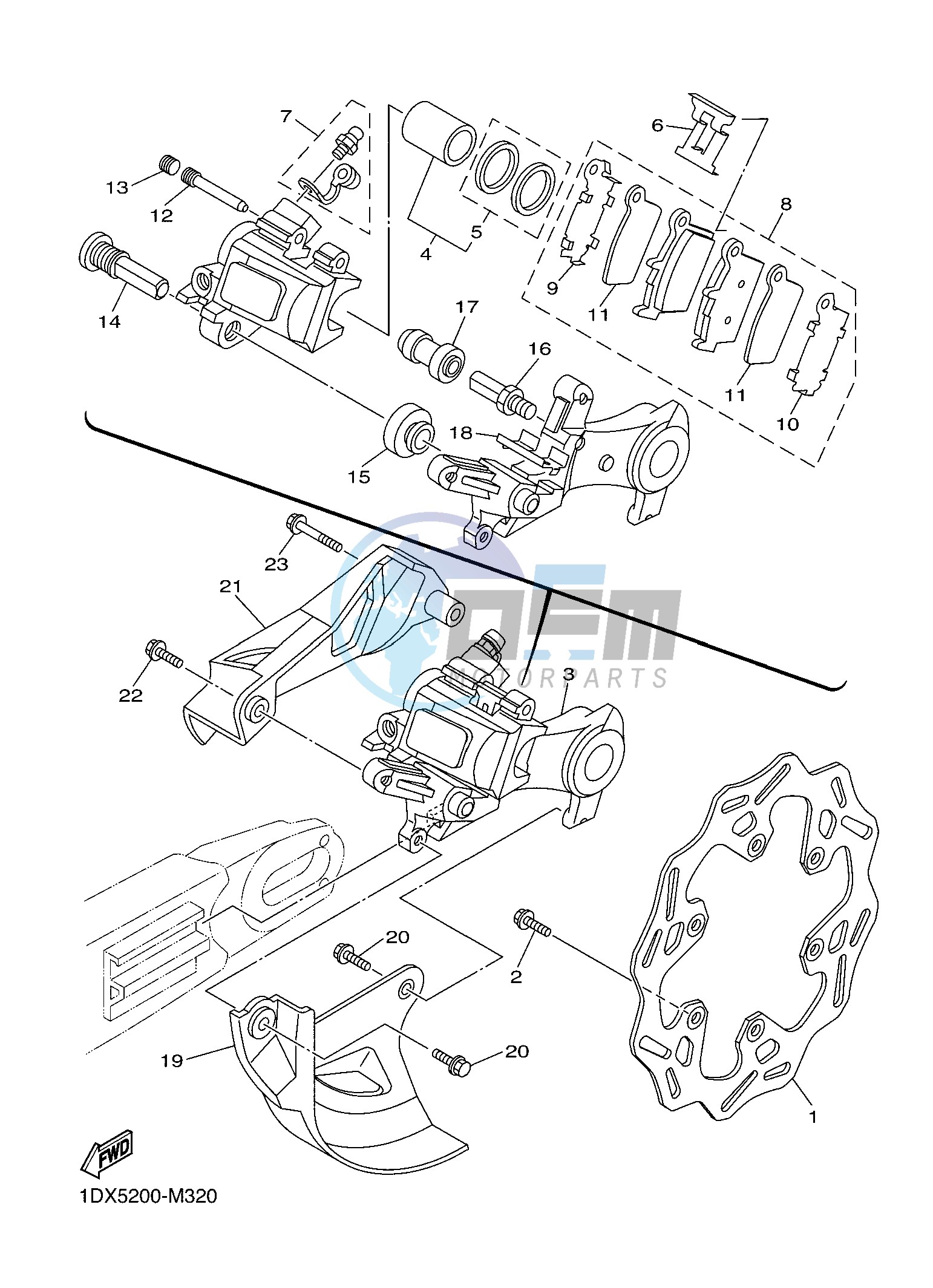 REAR BRAKE CALIPER