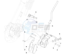 Sprint 125 4T 3V ie drawing Brakes pipes - Calipers