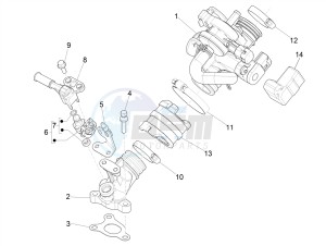 SPRINT 50 4T-3V E2 NOABS (NAFTA) drawing Throttle body - Injector - Induction joint