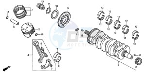 CB900F 919 drawing CRANKSHAFT/PISTON