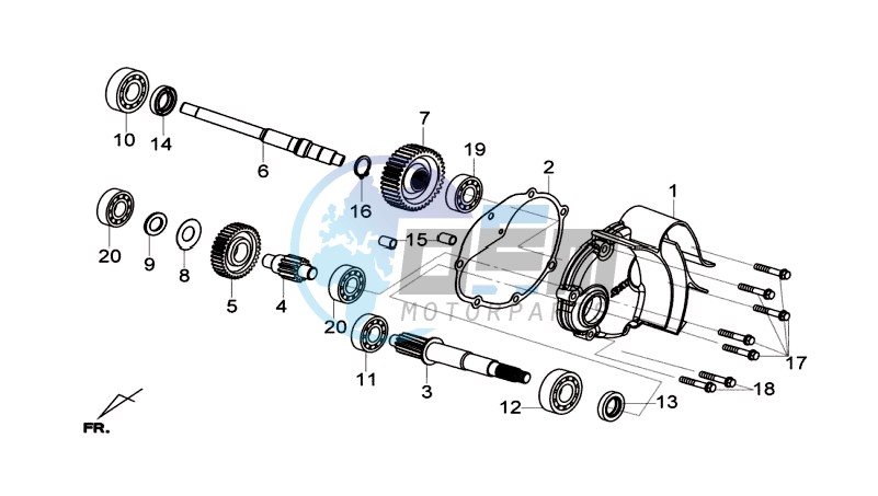 CRANKCASE - DRIVE SHAFT