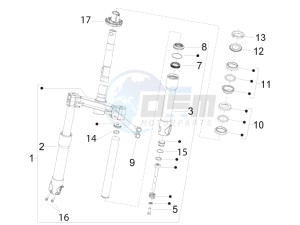 Fly 125 4t e3 (Vietnam) Vietnam drawing Fork steering tube - Steering bearing unit