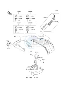 KVF 750 A [BRUTE FORCE 750 4X4] (A1) A1 drawing IGNITION SWITCH