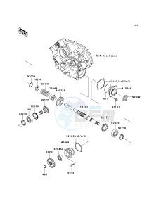 KSV 700 B [KFX 700] (B6F-B9F) B8F drawing FRONT BEVEL GEAR