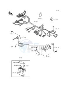 EX 250 F [NINJA 250R] (F10-F14) [NINJA 250R] drawing CHASSIS ELECTRICAL EQUIPMENT