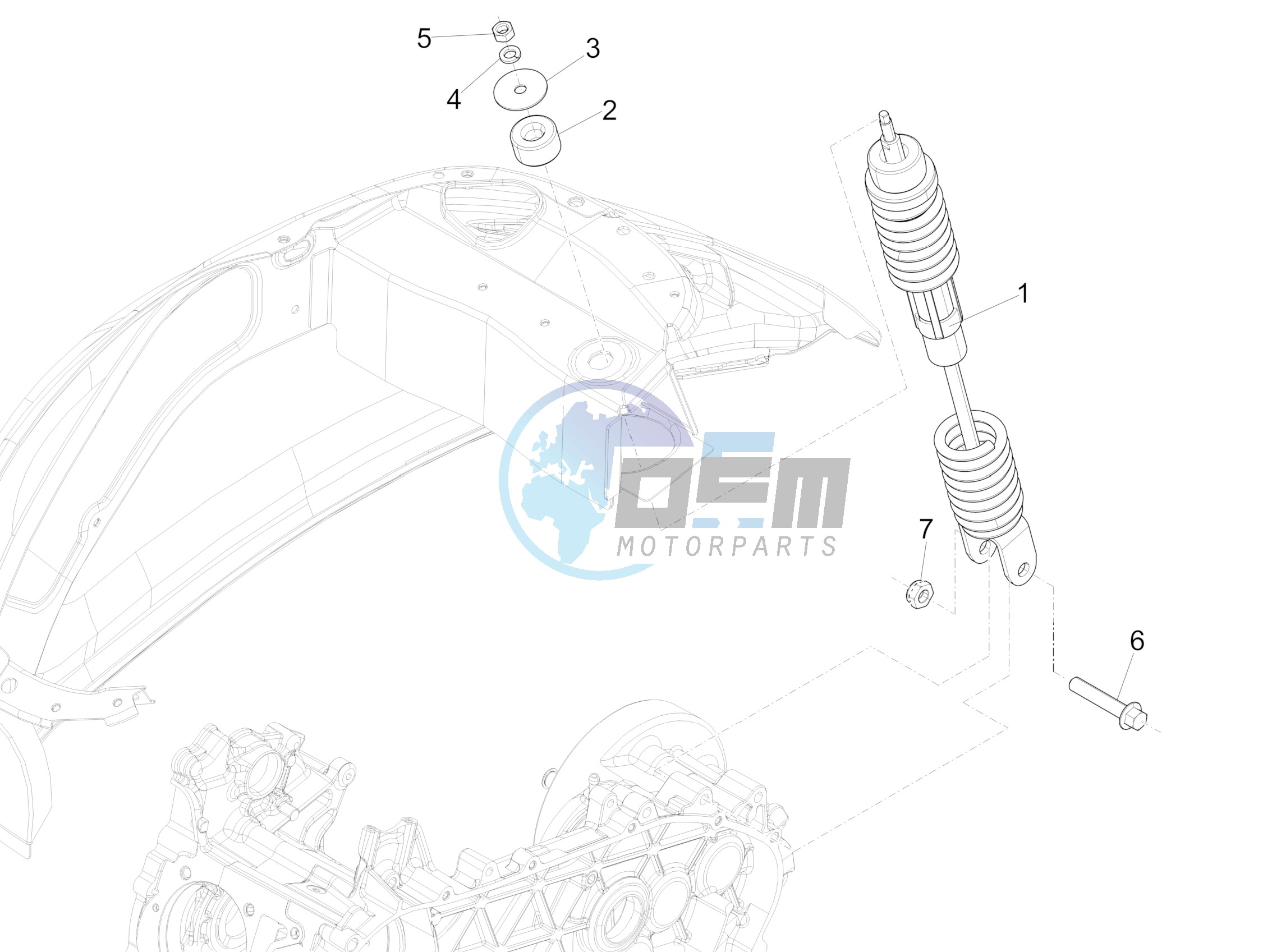 Rear suspension - Shock absorber/s