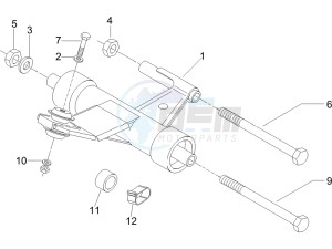 LX 125 4T E3 UK drawing Swinging arm