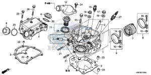 TRX500FM6H Europe Direct - (ED) drawing CYLINDER HEAD