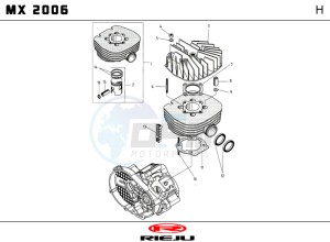 MX-F-D-RED 50 drawing TAV H CILINDER - CILINDERHEAD - PISTON