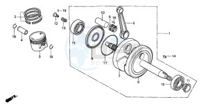 XR100R drawing CRANKSHAFT/PISTON