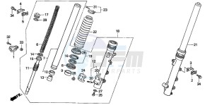 XL650V TRANSALP drawing FRONT FORK