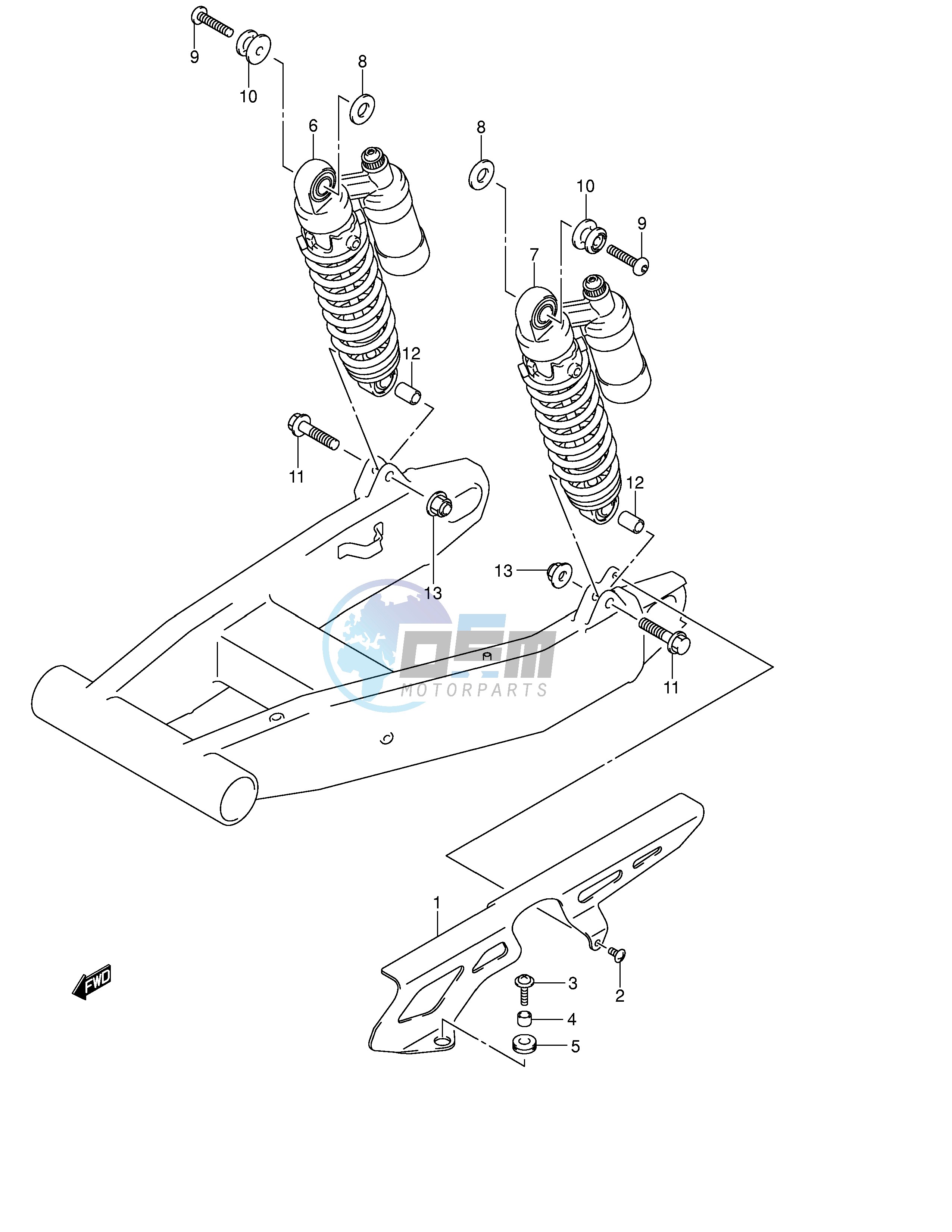 REAR SHOCK ABSORBER (MODEL K4 K5)