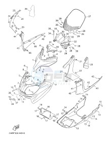 X-MAX125 XMAX 125 EVOLIS 125 (2ABF) drawing WINDSHIELD