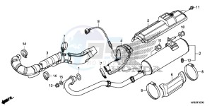 TRX500FM5F TRX500FM Europe Direct - (ED) drawing EXHAUST MUFFLER