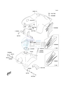 KDX 50 A (A1-A3) drawing FUEL TANK