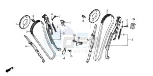 VT750CA drawing CAM CHAIN/TENSIONER