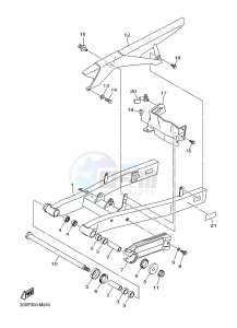 XJ6F 600 DIVERSION F (BS11 BS12) drawing REAR ARM