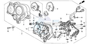 CB600F CB600S drawing METER (CB600F22)