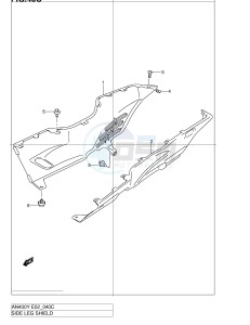 AN400 (E2) Burgman drawing SIDE LEG SHIELD (MODEL K2)