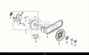 FIDDLE II 50 EFI (AF05W6-NL) (M2) drawing MOVABLE DRIVE FACE ASSY