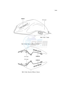 ZR 750 L [Z750 EU] (L7F-L8F) L7F drawing DECALS-- SILVER- --- L7F- -