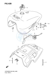 VZR1800 (E3-E28) INTRUDER drawing FUEL TANK (VZR1800K8 NK8)