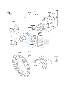 KX65 KX65AEF EU drawing Rear Brake