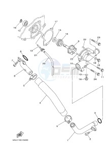 YXR700F YXR7FD RHINO 700 (1RBE 1RBF 1RBG 1RBH) drawing WATER PUMP