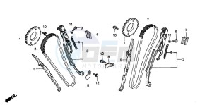 VT750DC BLACK WIDOW drawing CAM CHAIN/TENSIONER