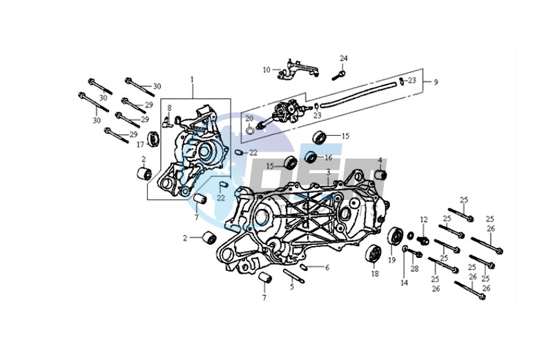 CRANKCASE L / R / STARTER